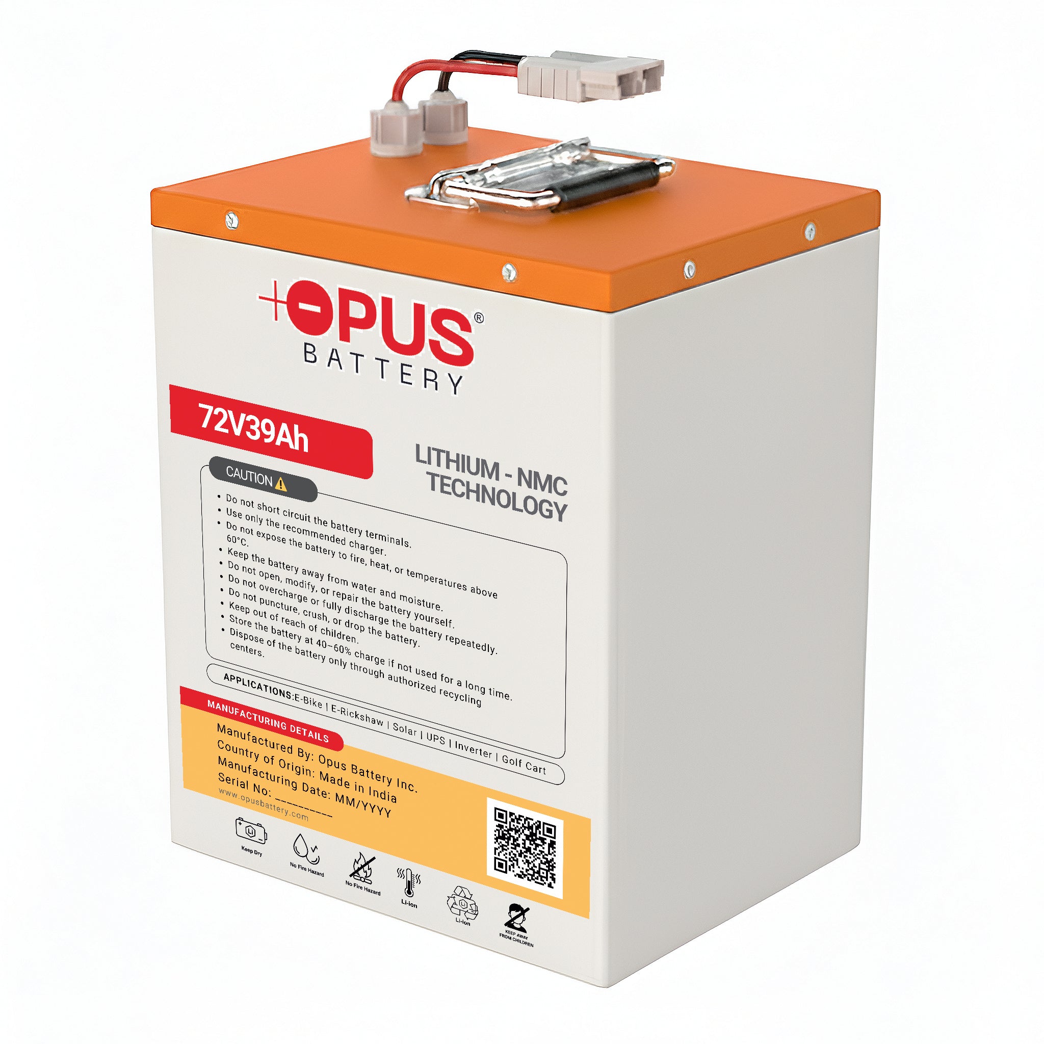 72V 39Ah Lithium Battery for Okinawa Praise Pro
